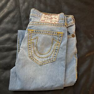 True Religion Men’s Denim Jeans with Yellow Stitching